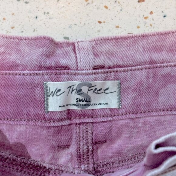 Free People‎ Pink Jean Shorts with Belt Sz Small - Picture 6 of 10